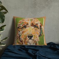 Labradoodle Kissen, Geschenke Für Hundeliebhaber, Süßes Hundekissen, Sofakissen Mit Hund Drauf, Haustierportrait Kissen von MarleeImagines