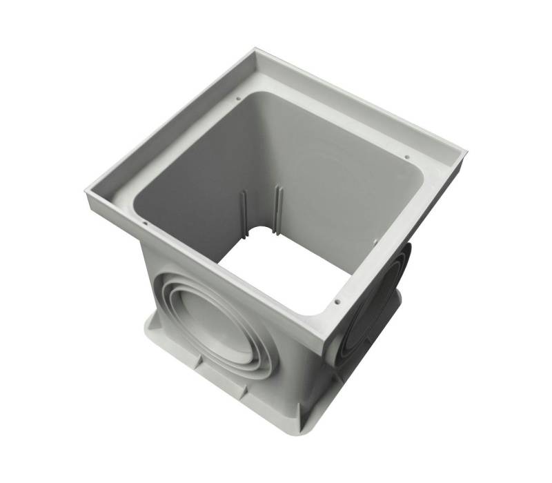 Marley Deutschland GmbH Erdschacht Kunststoff Einlaufschacht ohne Boden Nennmaß: 200x200mm, 20x20x20 cm, 1-St., laugen- und säurebeständig, begehbar von Marley Deutschland GmbH