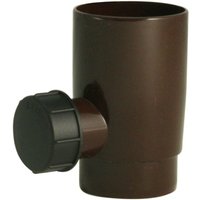 Marley - Regensammler nw 53 mm, mit Überlaufstop, braun Halbrunde Dachrinne braun von Marley