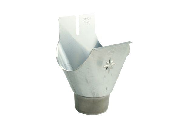Marley Rinnenstutzen NW 125/80 mm, halbrund, titan-zink von Marley
