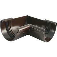 Marley - Rinnenwinkel nw 125 mm, Innenecke, 90°, halbrund, braun Halbrunde Dachrinne braun von Marley