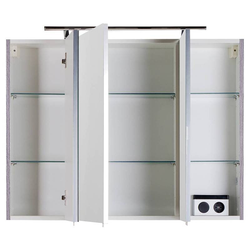 home24 Spiegelschrank 3040 90cm Grau/Graphit von home24