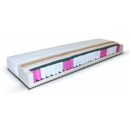 Marlux-Meble Doppelseitige 7-Zonen Taschenfederkernmatratze mit Kokos Cezar K2 80x190 cm Matratze Federkernmatratze für Etagenbett JSM-3 und JSM-4 - Obermatratze Mattress von Marlux-Meble