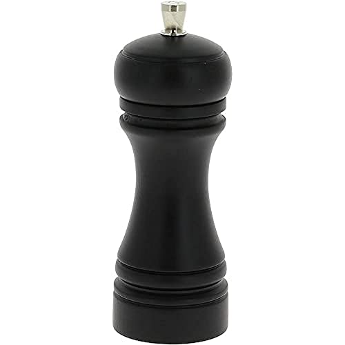 MARLUX 245 Pfeffermühle aus lackiertem Buchenholz, Edelstahl, 14 cm, Mattschwarz von Marlux