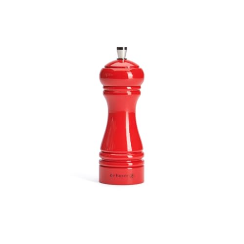 Marlux 345 Salzmühle aus lackiertem Buchenholz und Edelstahl, 14 cm, Rot von Marlux
