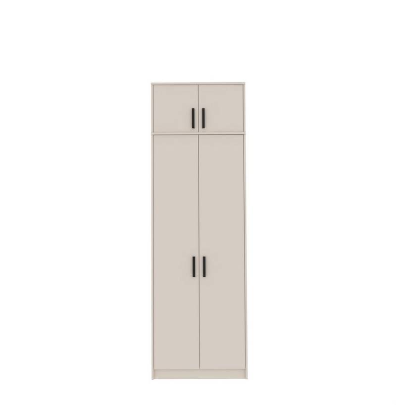 Marmex Möbel Drehtürenschrank Grant G13/19N Kleiderschrank mit Einlegeböden Schrankaufsatz Soft-Close, Kleiderstange, Stauraum von Marmex Möbel
