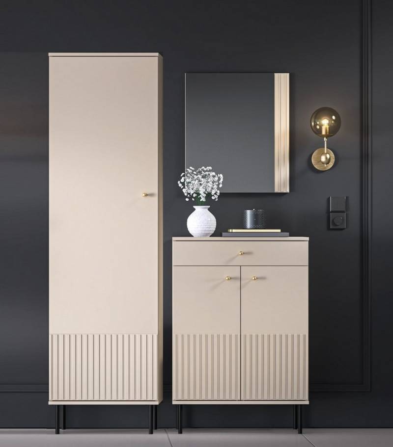 Marmex Möbel Garderoben-Set SOPHIE SET G Garderobenschrank Schuhschrank Spiegel, (3-St) von Marmex Möbel