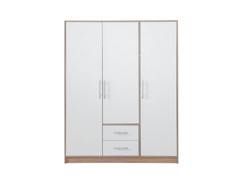 Marmex Möbel Garderobenschrank SMART 2 dreitüriger Mehrzweckschrank für den Flur 150x190x56 (1-St) Kleiderstange, 2 Schubladen, Kleiderschrank von Marmex Möbel