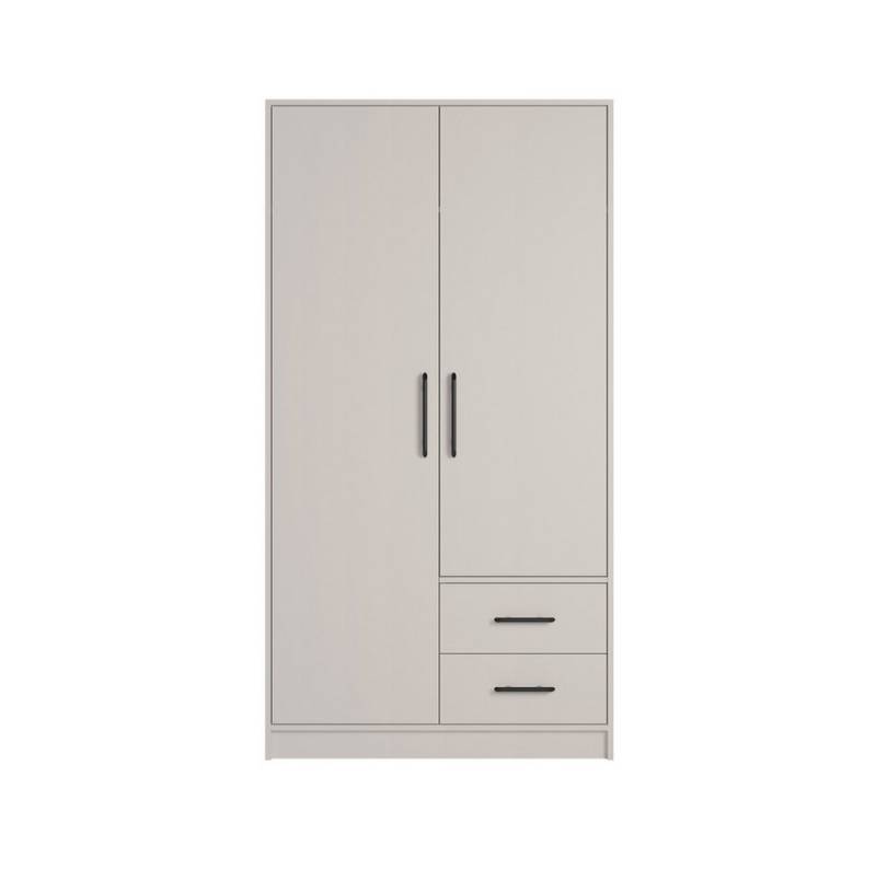 Marmex Möbel Garderobenschrank SMART 3C zweitüriger Kleiderschrank Mehrzweckschrank Drehtürenschrank Kleiderstange, Schubladen 100 x 190 x 56 von Marmex Möbel