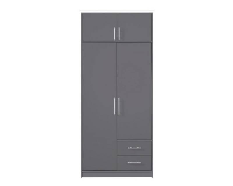 Marmex Möbel Garderobenschrank SMART 3N Kleiderschrank Mehrzweckschrank 100 x 230 x 56 Schrankaufsatz (2-St) 2 Schubladen, Kleiderstange von Marmex Möbel