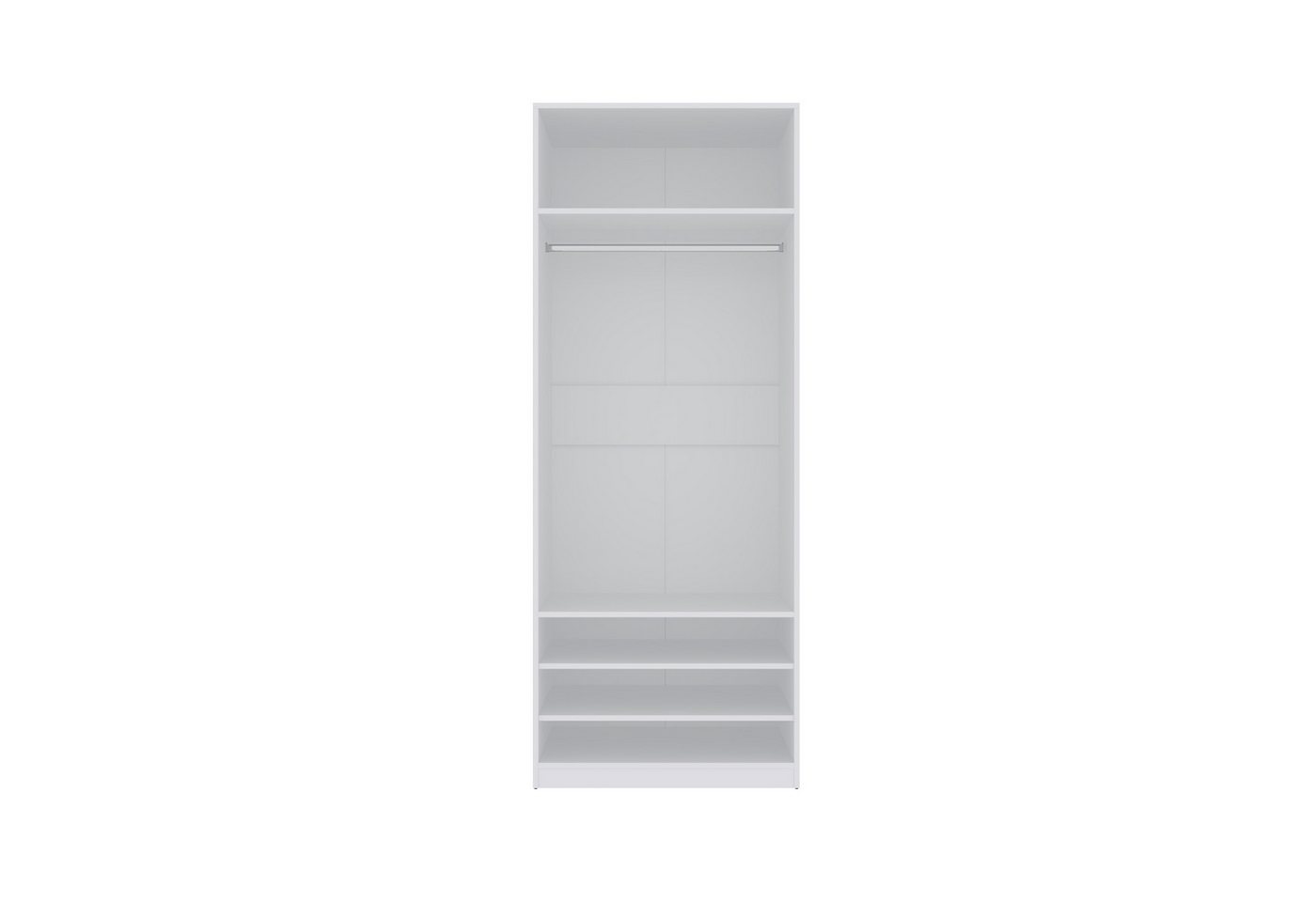 Marmex Möbel Garderobenschrank TRES 03B offener Schrank mit einer Kleiderstange Ankleidezimmer ohne Schranktüren, Einlegeböden, 80x206x51 Marmex Möbel Garderobenschrank TRES 03B offener Schrank mit einer Kleiderstange Ankleidezimmer ohne Schranktüren, Einlegeböden, 80x206x51 von Marmex Möbel