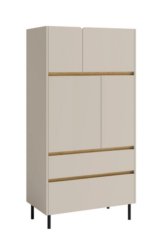 Marmex Möbel Hochkommode LUCA LC5 4 Türiger Schrank 2 Schubladen, Kommode, Sideboard von Marmex Möbel