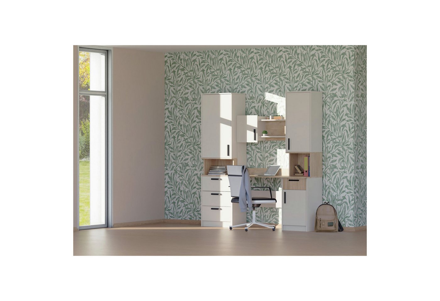 Marmex Möbel Jugendzimmer-Set GRANT SET 22 C, (Regal, Schreibtisch), Soft-Close-Türen, Vollauszug der Schubladen von Marmex Möbel