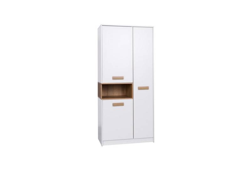 Marmex Möbel Kleiderschrank Grant G1 dreitüriger Kleiderschrank mit Kleiderstange Drehtürenschrank Soft-Close-Scharniere von Marmex Möbel