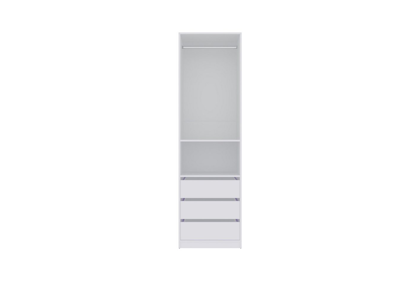 Marmex Möbel Kleiderschrank TRES 04B Regal mit drei Schubladen und Kleiderstange 60x206x51 Schubladen mit Vollauszug, Garderobenschrank Marmex Möbel Kleiderschrank TRES 04B Regal mit drei Schubladen und Kleiderstange 60x206x51 Schubladen mit Vollauszug, Garderobenschrank von Marmex Möbel