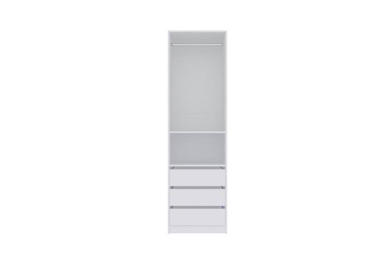 Marmex Möbel Kleiderschrank TRES 04B Regal mit drei Schubladen und Kleiderstange 60x206x51 Schubladen mit Vollauszug, Garderobenschrank von Marmex Möbel
