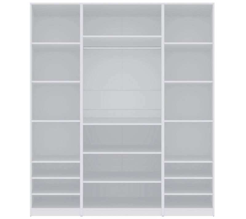 Marmex Möbel Kleiderschrank TRES SET W/B offener Ankleidezimmerschrank Garderobenschrank (3-St) Stauraum,1 Kleiderstange, Einlegeböden von Marmex Möbel