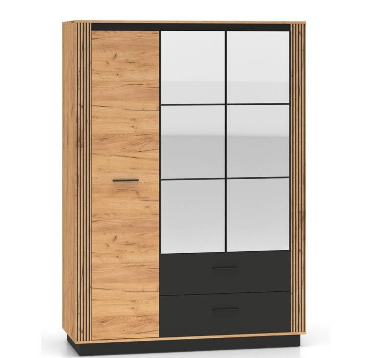 Marmex Möbel Kleiderschrank URSO 02 dreitüriger Spiegelschrank Drehtürenschrank 210x150 von Marmex Möbel