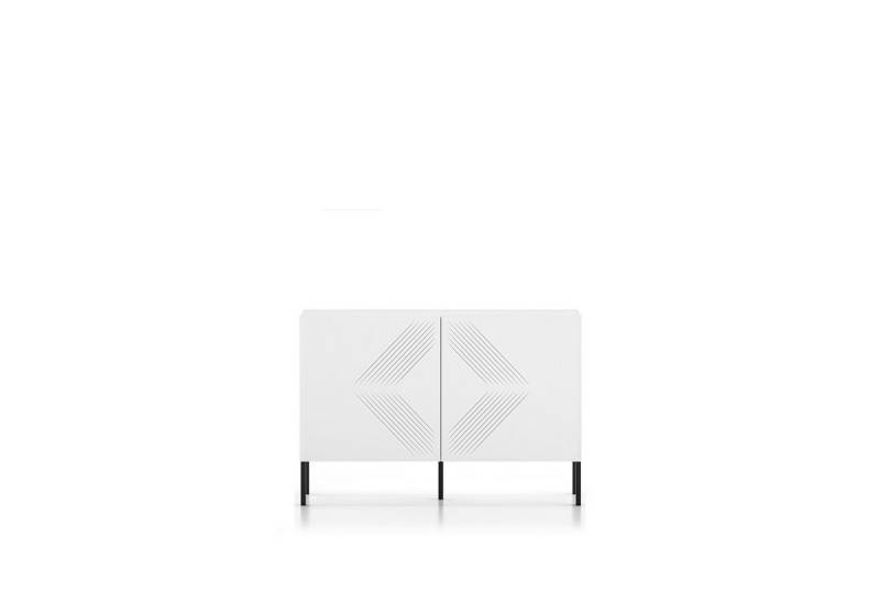 Marmex Möbel Kommode CLEARING 03 N zweitüriges Sideboard weiß Wohnzimmer Esszimmer von Marmex Möbel