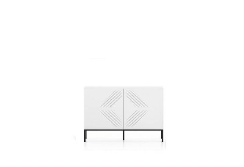 Marmex Möbel Kommode CLEARING 03 zweitüriges Sideboard weiß Wohnzimmer Esszimmer von Marmex Möbel