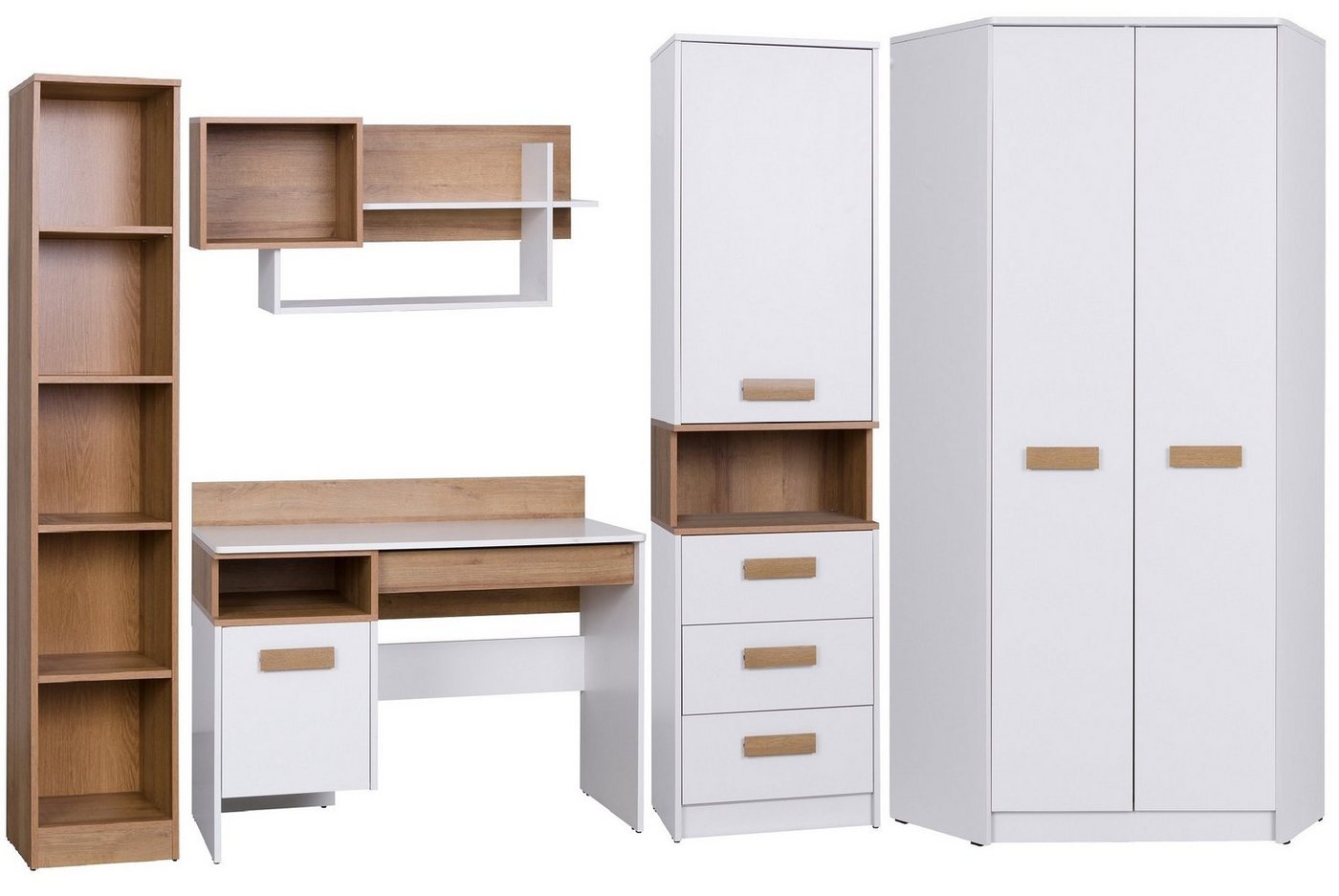 Marmex Möbel Mehrzweckschrank-Set Grant SET 04 Jugendzimmer Set Kinderzimmer, (5-St), Soft-Close-Funktion von Marmex Möbel