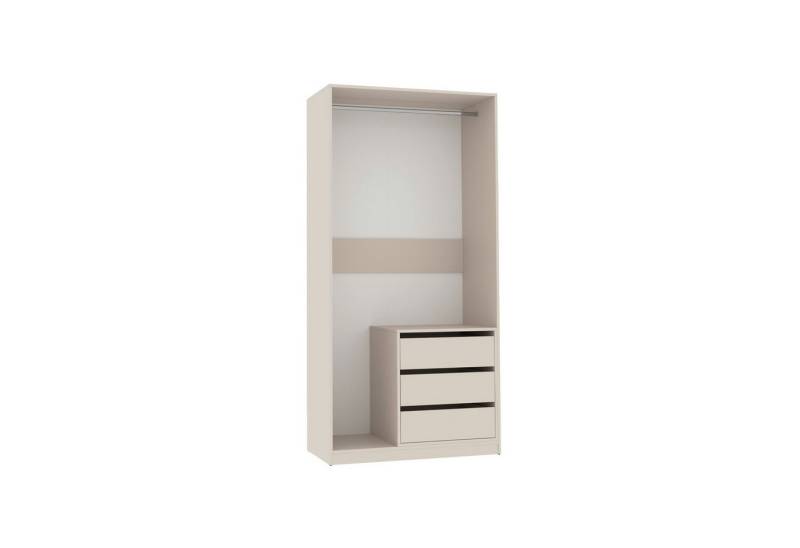Marmex Möbel Mehrzweckschrank-Set TRES 11 moderner offener Kleiderschrank mit Kleiderstangen, (2-St), Container mit 3 Schubladen von Marmex Möbel