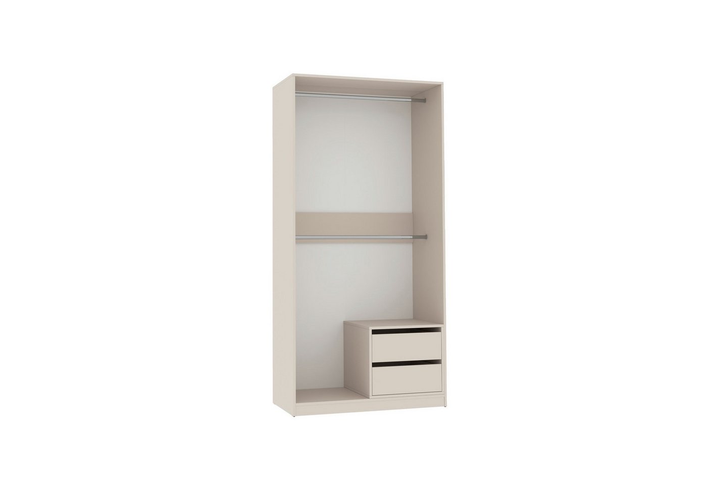 Marmex Möbel Mehrzweckschrank-Set TRES moderne offene Kleiderschränke mit Kleiderstangen Ankleidezimmer, (2-St), Container mit Schubladen, ohne Schranktüren von Marmex Möbel