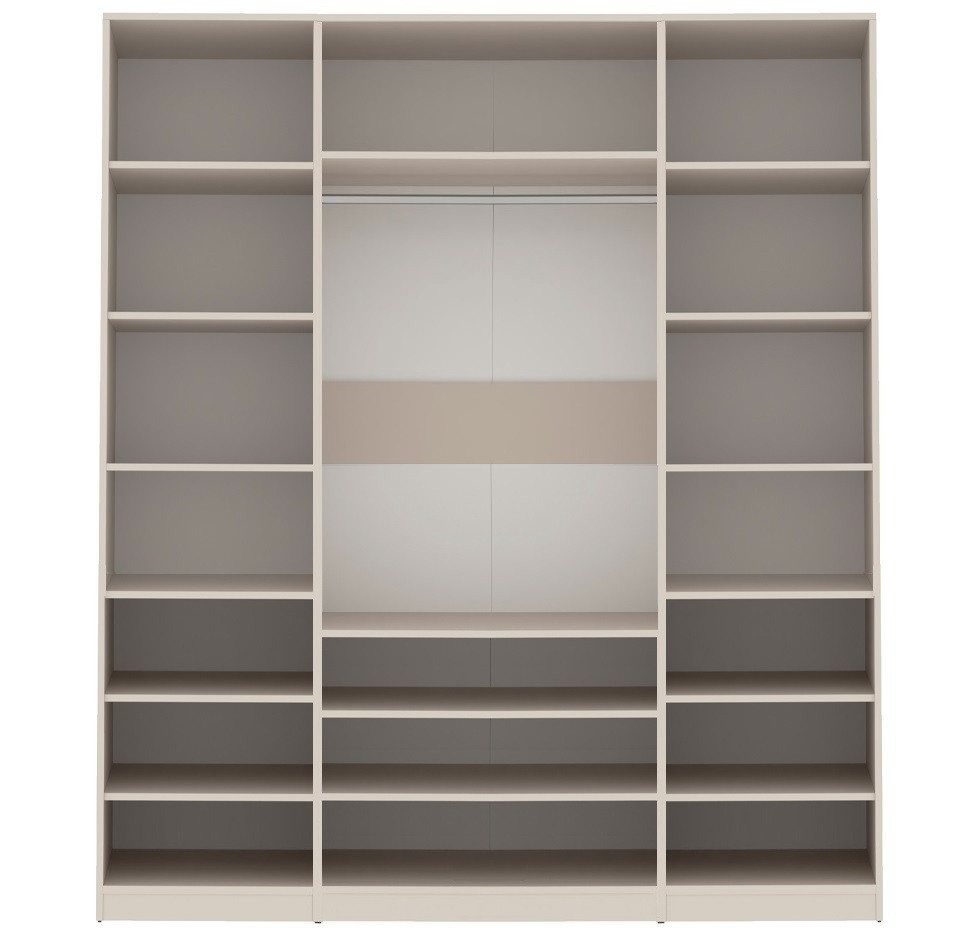 Marmex Möbel Mehrzweckschrank-Set TRES SET W Ankleidezimmerschrank Garderobenschrank 180 x 206 x 51, (3-St), Stauraum,1 Kleiderstange, offen von Marmex Möbel