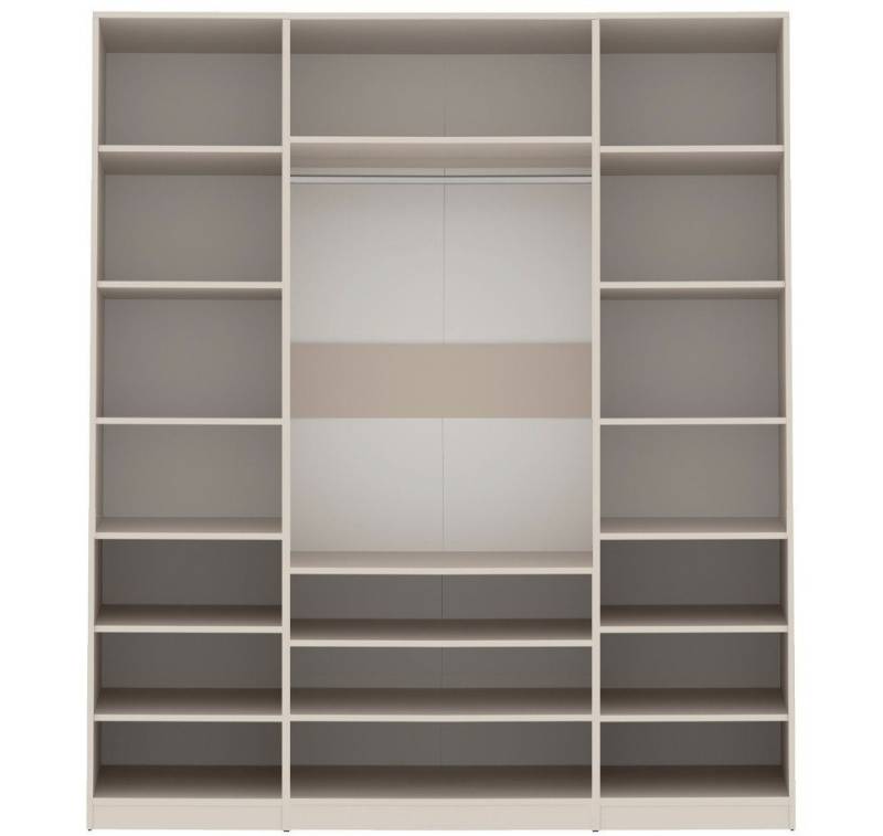 Marmex Möbel Mehrzweckschrank-Set TRES SET W Ankleidezimmerschrank Garderobenschrank 180 x 206 x 51, (3-St), Stauraum,1 Kleiderstange, offen von Marmex Möbel