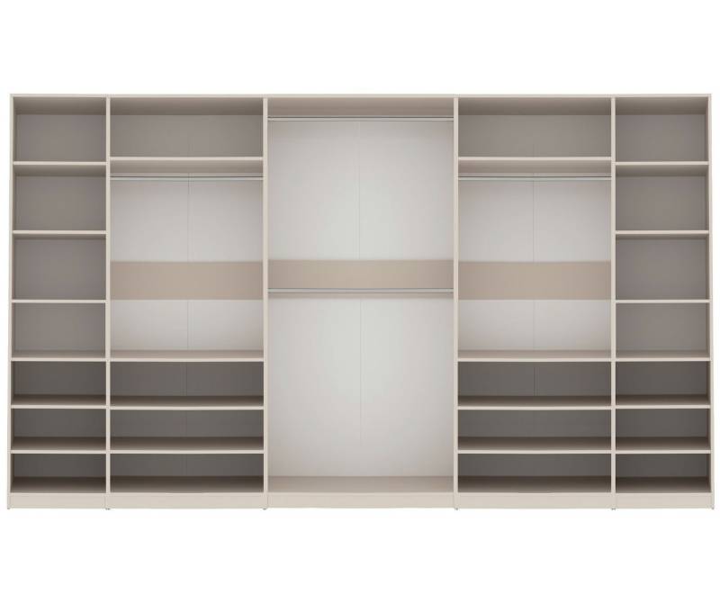 Marmex Möbel Mehrzweckschrank-Set TRES SET X großer Kleiderschrank mit Eckgarderobe Ankleidezimmer, (5-St), 4 Kleiderstangen, Einlegeböden, Stauraum von Marmex Möbel