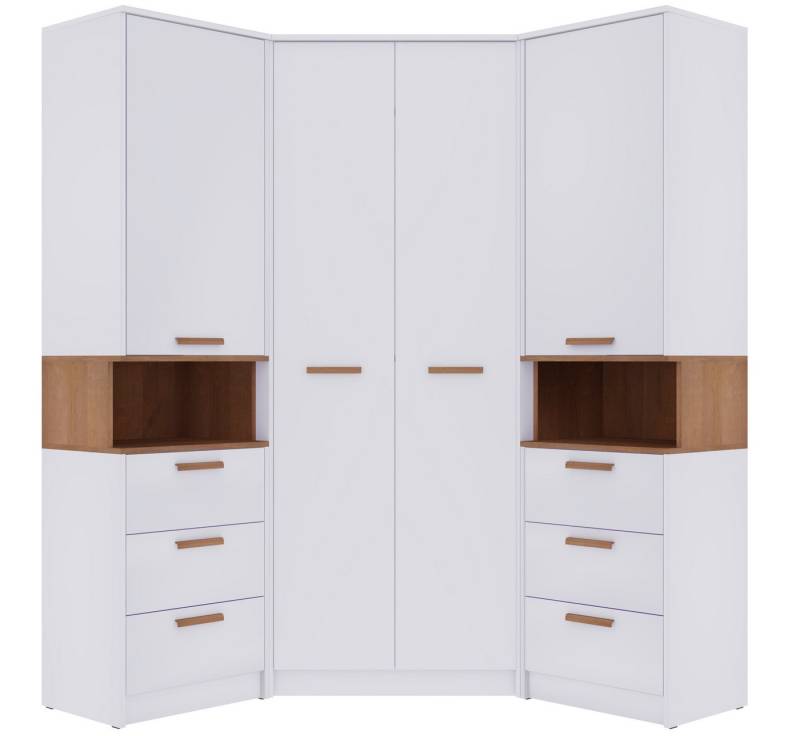 Marmex Möbel Schrank-Set GRANT SET 17N, (3-St., 2 Regale, Eckschrank), Soft-Close-Türen von Marmex Möbel