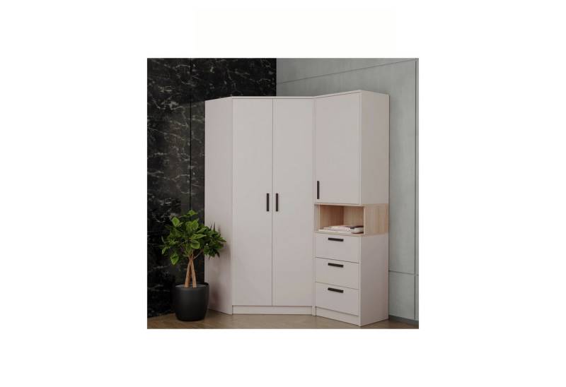 Marmex Möbel Schrank-Set Grant Set 15, (SET, 2-St., Eckschrank, Regal mit Schubladen), Softclose-Funktion von Marmex Möbel