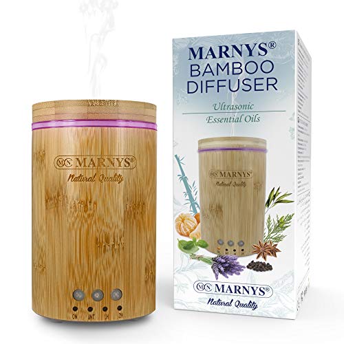 Marnys Ultraschall-Diffusor für ätherische Öle, Bambus, LED, Luftbefeuchter, 50 ml Marnys Ultraschall-Diffusor für ätherische Öle, Bambus, LED, Luftbefeuchter, 50 ml von Marnys