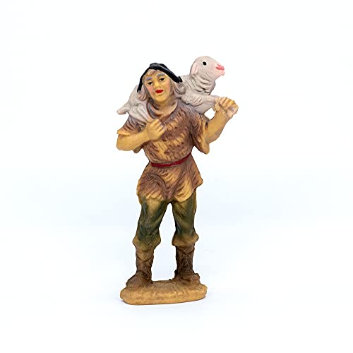 Marolin Hirte mit Schaf auf Schulter, zu 9cm Fig. (Kunststoff) von Marolin