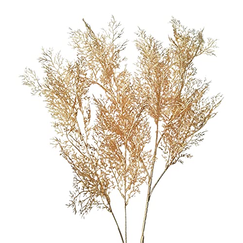 Marooma 3 x goldene Zweige, künstliche Zweige, künstliche Pflanzen, goldenes Smog-Gras, künstliche Blumen, Rime-Gras für Zuhause, Küche, Hochzeit, Tisch von Marooma