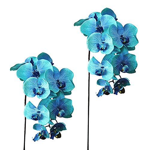 Marooma Künstliche Schmetterlings-Orchideen, Zweige, künstliche Orchidee, Stamm-Pflanzen, echte Haptik, Phalaenopsis-Blumen für Zuhause, Hochzeit, Dekoration, 2 Stück von Marooma