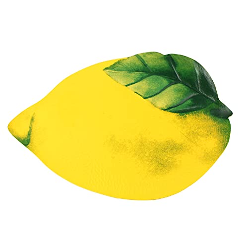 Marooma Zitronen-Platzdeckchen, 4 Stück, Sommergelb, grün, Zitrone, wasserdicht, rutschfest, waschbar, für drinnen und draußen von Marooma