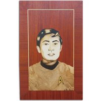 star Trek Portrait Von Foto Holz Kunst von Marquetrymaker