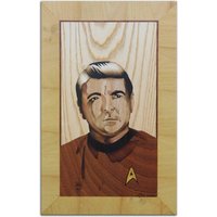star Trek Portrait Von Foto Holz Kunst von Marquetrymaker