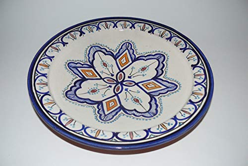Marokkanischer Keramik Teller Ton Deko Orient Kunsthandwerk Marokko Ø 35 cm von Marrakech Accessoires