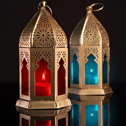 MARRAKESCH 2er Set Orientalische Laterne Geda 16cm Windlichter Laternen für draußen als Balkon deko oder innen als Fensterbank Ramadan Dekoration von Marrakesch Orient & Mediterran Interior