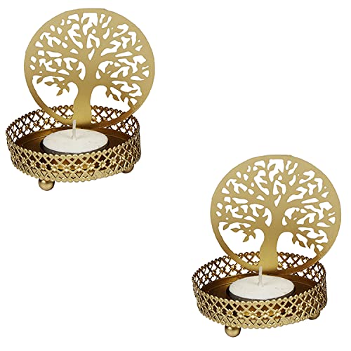 MARRAKESCH 2er Set Teelichthalter Baum des Lebens 8cm Gold aus Metall als Hochzeitsdeko oder Tischdeko Dentro MARRAKESCH 2er Set Teelichthalter Baum des Lebens 8cm Gold aus Metall als Hochzeitsdeko oder Tischdeko Dentro von Marrakesch Orient & Mediterran Interior