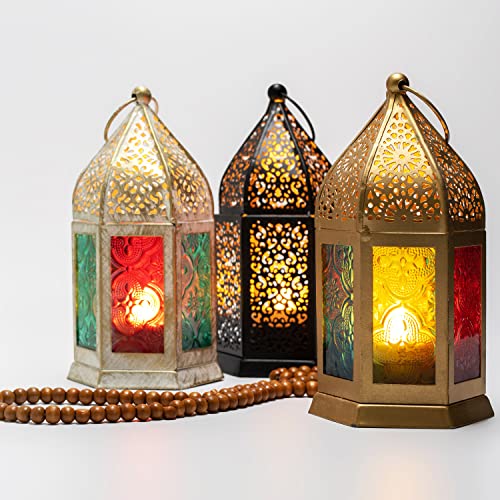 MARRAKESCH 3er Set Orientalische Laterne Teja 16cm Windlichter Laternen für draußen als Balkon deko oder innen als Fensterbank Dekoration von Marrakesch Orient & Mediterran Interior