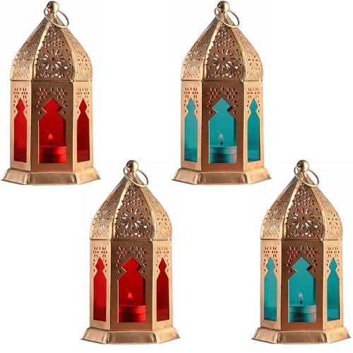 MARRAKESCH 4er Set Orientalische Laterne Geda 16cm Windlichter Laternen für draußen als Balkon deko oder innen als Fensterbank Dekoration von Marrakesch Orient & Mediterran Interior