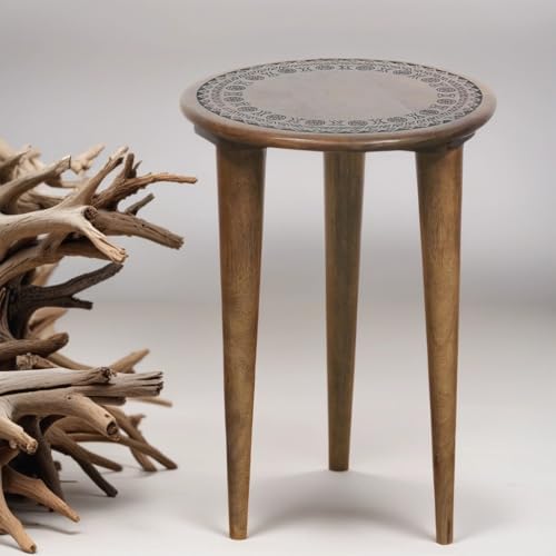 MARRAKESCH Beistelltisch Nachttisch aus Holz | Tisch Hocker Astus rund als Orientalische Dekoration modern von Marrakesch Orient & Mediterran Interior