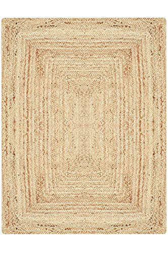 MARRAKESCH Handgewebter Jute Teppich Nora 120 x 170 cm groß | Outdoor Teppiche eckig geflochten für Garten oder Balkon | Indoor im Wohnzimmer Kinderzimmer | Mediterrane Deko für Ihre Wohnung Haus von Marrakesch Orient & Mediterran Interior