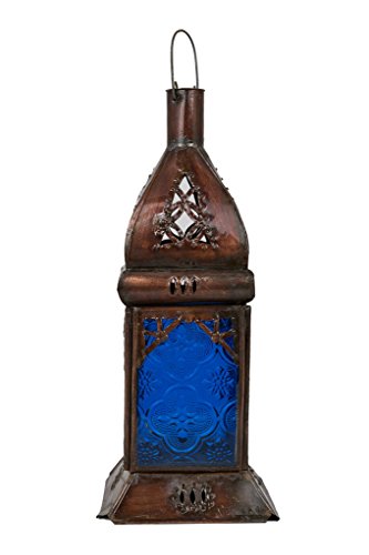 MARRAKESCH Laterne aus Glas Talba Blau | orientalisches Ramadan Windlicht | Glaslaterne für innen | Marokkanisches Gartenwindlicht für draußen als Gartenlaterne MARRAKESCH Laterne aus Glas Talba Blau | orientalisches Ramadan Windlicht | Glaslaterne für innen | Marokkanisches Gartenwindlicht für draußen als Gartenlaterne von Marrakesch Orient & Mediterran Interior