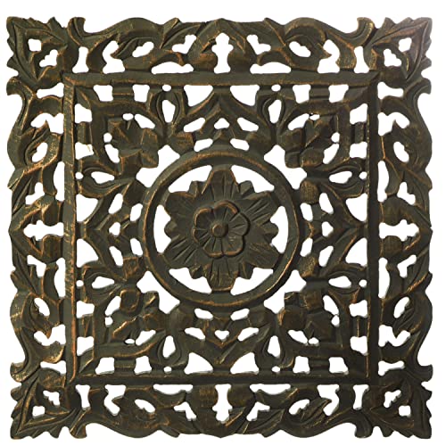 MARRAKESCH Wandbild Wanddeko aus Holz 40cm gross Ornament Ajitha Grau als Orientalische Dekoration von Marrakesch Orient & Mediterran Interior