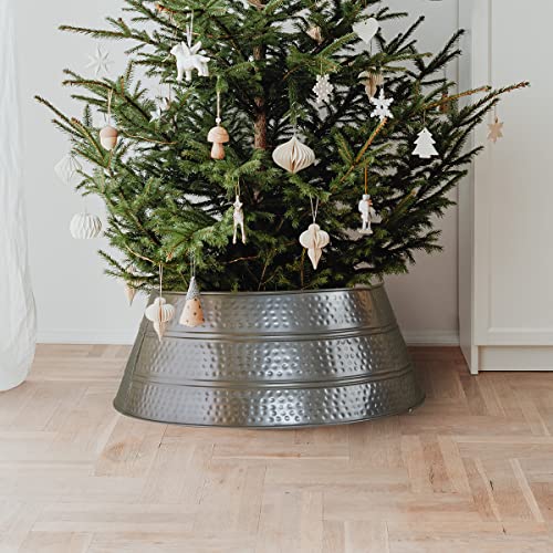 MARRAKESCH Weihnachtsbaum Kragen aus Metall 60cm Silber Christbaum Nest Andine als Weihnachtsdeko von Marrakesch Orient & Mediterran Interior