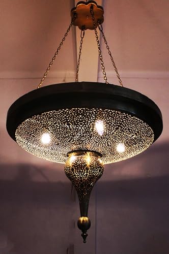 Marokkanische orientalische Orient arabische grosse Messing Lampe Hängeleuchte Leuchte Deckenlampe Messinglampe Azim - XXL 81cm von Marrakesch Orient & Mediterran Interior